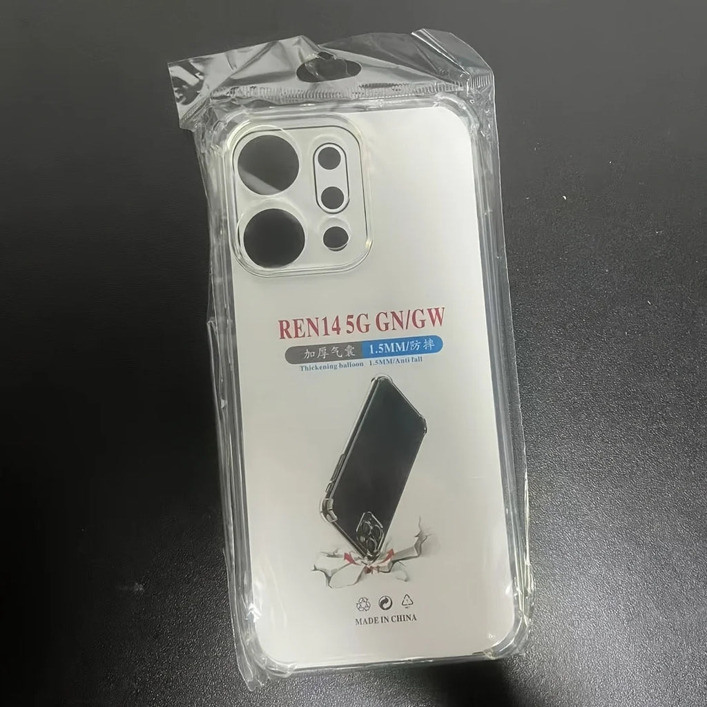 Transparent Phone Case For Oppo Reno 14 Pro Soft TPU Silicone For Oppo Reno14 F 14Pro 14F Back Cover Clear Case