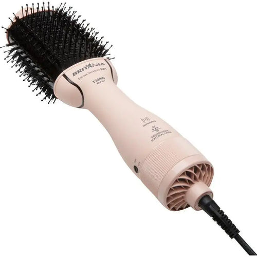 1300W Britannia Dryer Brush Light Infrared Ceramic Ions Tourmaline 2 Speeds Soft BEC07R - Bivolt