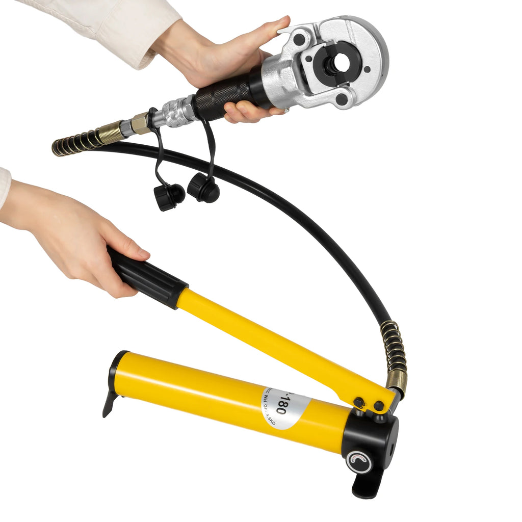 Hydraulic Pump Crimping Pliers 6T with 9 Dies for Stainless Steel Pipe Copper Tube PEX PB Press V12-28mm  TH16-32mm Set