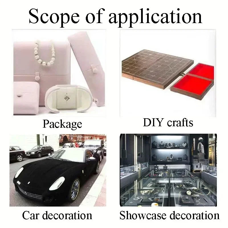 Self Adhesive Suede Fabric Faux Suede Leather For Jewelry Craft Decor Self-Adhesive Film For Car Suede Indoor Styling Decal