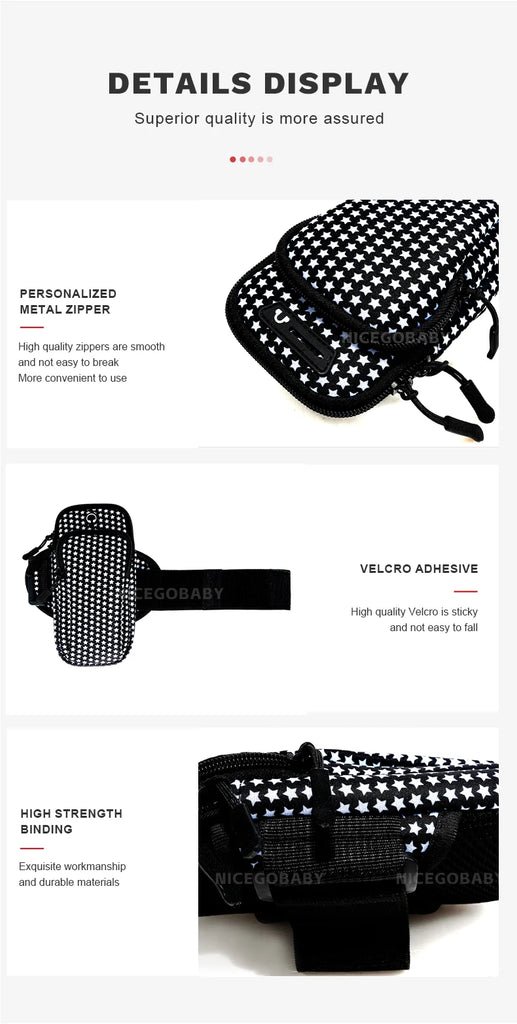 Phone Arm Bag with Headphone Jack Waterproof Breathable Sports Running Bag Gym Mobile Phone Holder