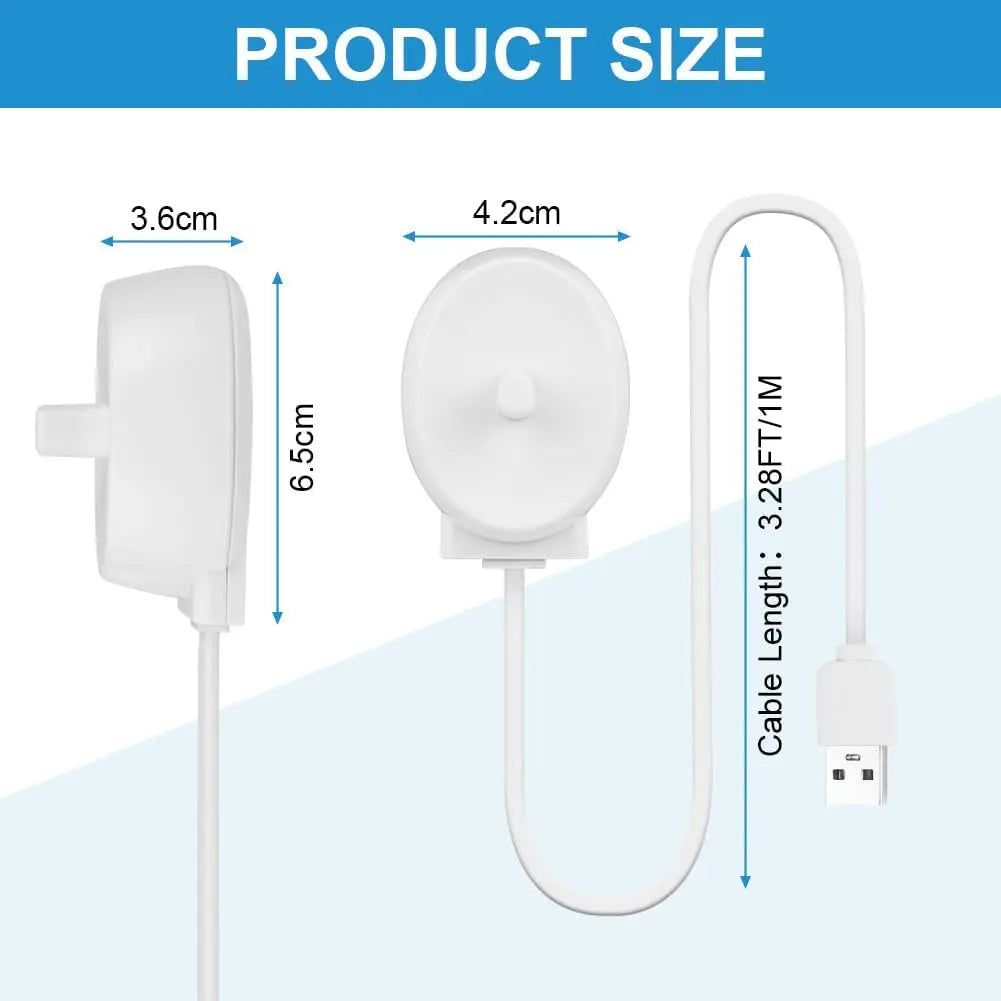 LISI USB Charger Fit for Oral-B Electric Toothbrush Safe Reliable Charging Base Compatible with Most Braun Electric Toothbrushes