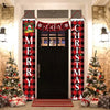 Christmas Decorations Outdoor Yard Front Porch Sign Set Red Black Buffalo Plaid Door Banner Hanging Merry Christmas Decorations