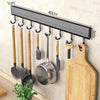 Manufacturers Supply Kitchen Hook Rack Punch-free Wall-mounted Rack Space Aluminum Hook Multi-functional Storage Row Hook Holder