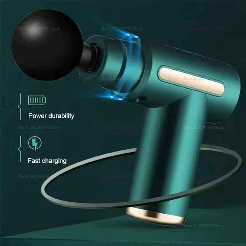 Fascial Massage Gun Electric Percussion Pistol Massager Body Neck Back Deep Tissue Muscle Relaxation Fitness Tool For Shoulder