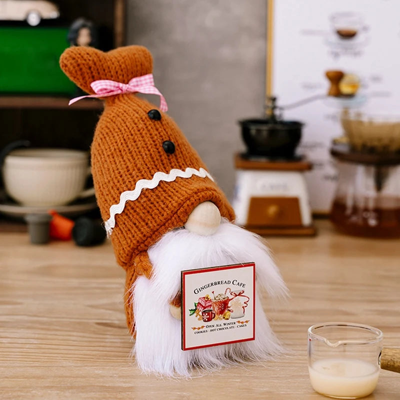 Knitted Christmas Gnome Plush Faceless Doll Forest Old Man Gnome Natal Ornament Christmas Decorations Home Navidad New Year Gift