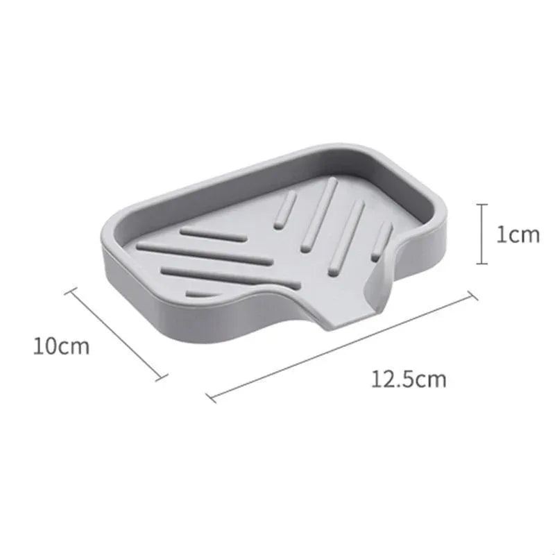 Sink Silicone Tray With drain Soap Sponge Storage Holder Countertop Sink Scrubber Brush Soap Storage Rack Kitchen Organizer