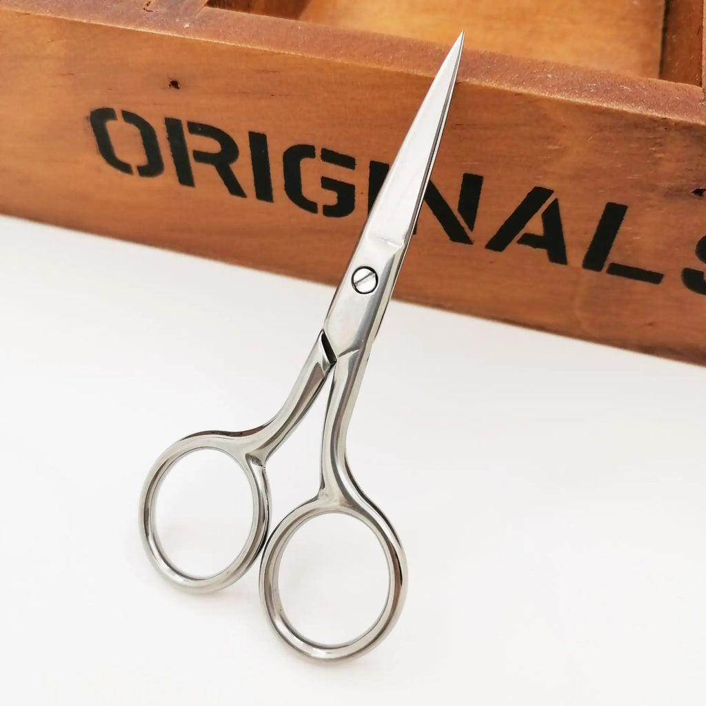 1Pcs Beard Clipper Stainless Steel Eyebrow Nose Hair Scissors Tool Grooming Christmas Gift