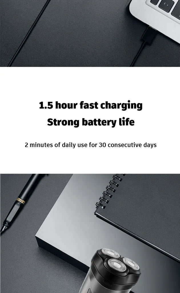 Shaver for Men USB Electric Shaver Powerful Beard Shaving Machine Electric Razor Rechargeable Waterproof