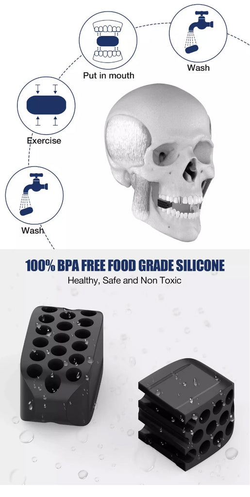 Jaw Face and Neck Exerciser Define Your Jawline Slim and Tone Your Face Look Younger and Healthier Helps Reduce Stress