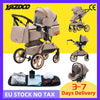 Luxury Baby Stroller 3 in 1 Newest Easy Folding Multifunctional Stroller Travel Portable Baby Carriage Safety Seat EU Standard