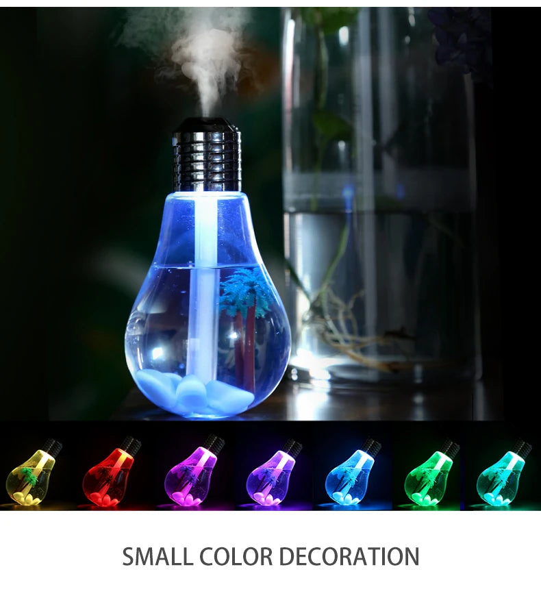 Light Bulb Humidifier For Home Use Silent Small Bedroom Office Desk Student Dormitory Moisturizing And Creative Products