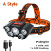 5 LED Headlamp Rechargeable with Built in Battery Strong Light Headlight Camping Adventure Fishing Head Light Flashlight
