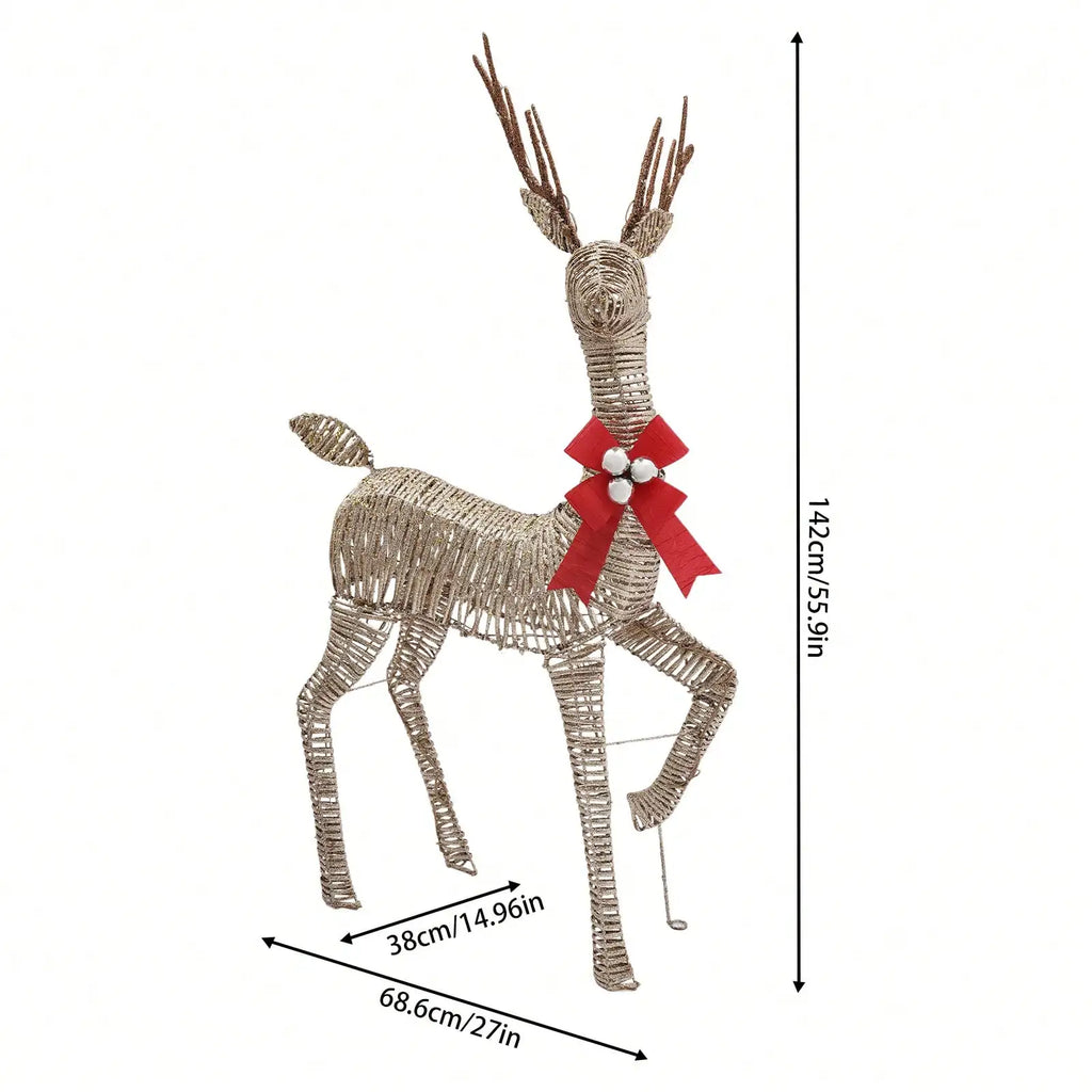 Christmas Decorations Outdoors Reindeer, Christmas Decor Iridescent Deer, Light up Christmas Decor Deer