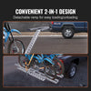 SucceBuy Motorcycle Carrier 2-Bike 600 LBS Aluminum Loading Ramp Scooter Dirt Bike Trailer Hauler for Car Truck with 2" Receiver