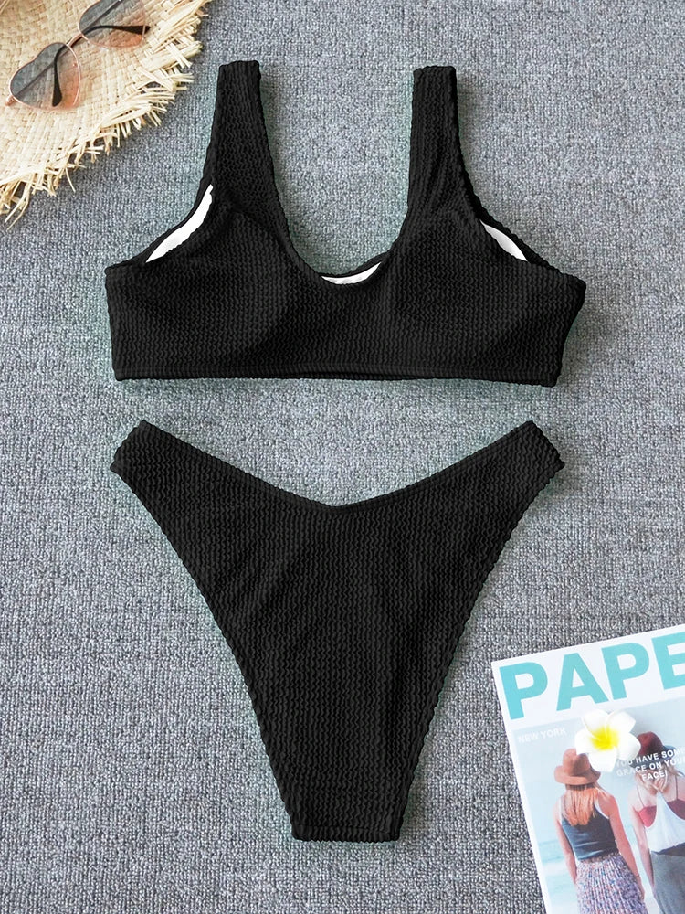 Sexy Bikini 2025 Swimsuit Women Swimwear Push Up Bikini Set Thong Brazilian Bathing Suit Beach Wear Biquini Bather Female