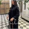 Women Vintage Solid Loose Pants Suit Lapel Single Breasted Long Sleeve Shirt Wide Leg Pants 2 Pcs Set 2025 New Ladies Streetwear