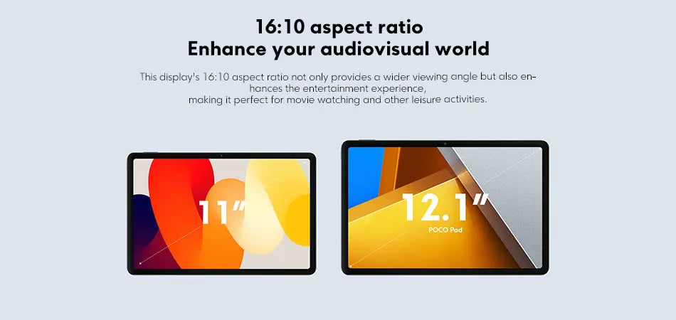 Global Version POCO Pad Tablet 12.1'' 120Hz 2.5K LCD Display Snapdragon 7s Gen 2 Octa core 10000mAh Battery 33W Charging