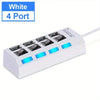 High Speed 4/7 Ports USB HUB 2.0 Adapter Expander Multi USB Splitter Multiple Extender with LED Lamp Switch for PC Laptop