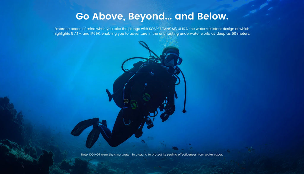 2025 KOSPET TANK M3 Ultra GPS Smartwatches Men Women Waterproof Smart watch 480mAh Digital Fitness AOD Male Electronic Watches