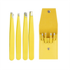 Tweezers Set 4piece Professional Stainless Steel Tweezers Precision Tweezers for Eyelash Extension Eyebrows Facial Blackhead