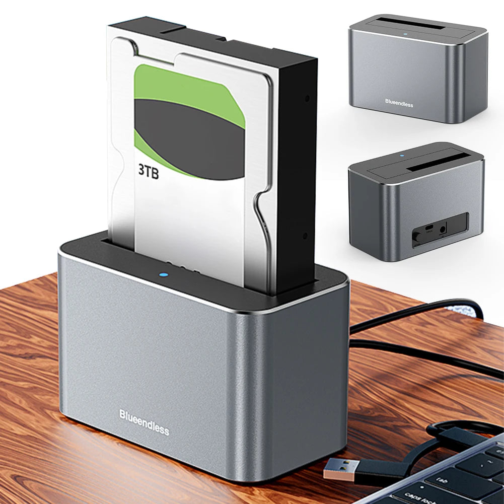 Hard Drive Dock SAS To USB 3.0 Adapter Support Up To 20TB USB External Disk Box Enclosure Case for 2.5/3.5 in SATA/SAS HDD SSD