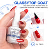 TWOING 15ml New Super Shine Top Coat Gel Nail Polish Diamond Topcoat No Wipe Sealer Gel Finish Manicure Nail Art Salon Quality