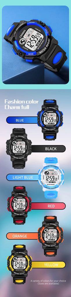 Sports Kids Watches Fashion LED Digital Watches for Children Silicone Strap Waterproof Luminous Girls Boys Clock Gift reloj niNo