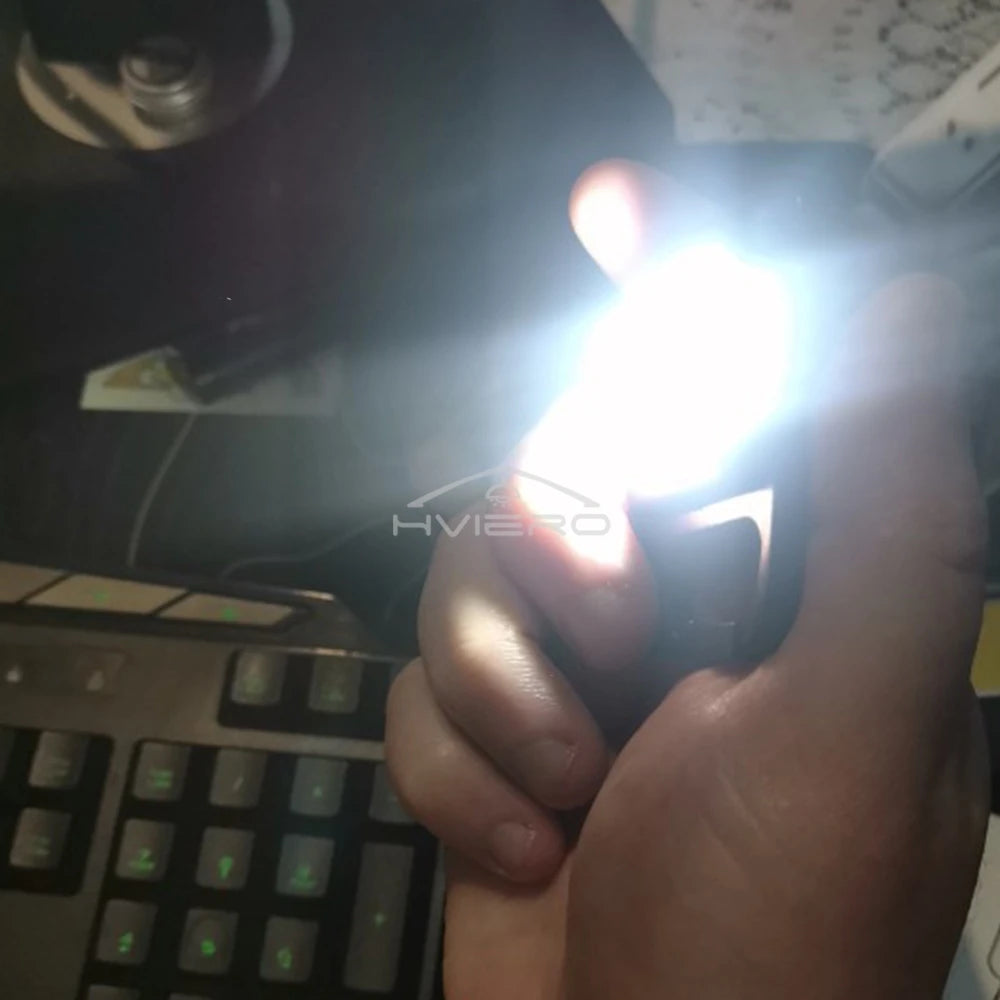 Mini Flashlight Keychain Carry LED Light Work High Power Flashlights Waterproof USB Charge Hard Lamp Outdoor Lighting Highlight