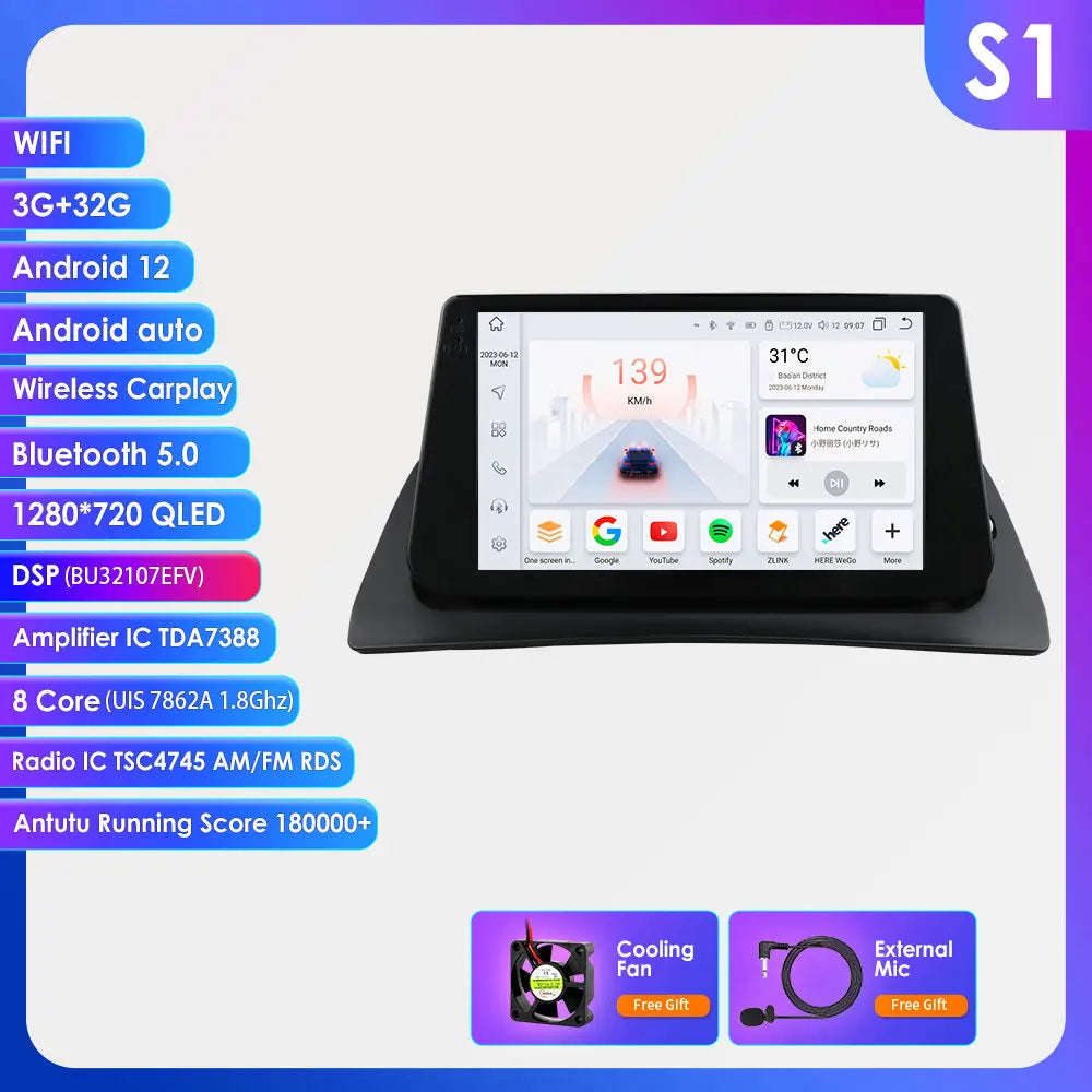 Hizpo Car Radio Android Auto For Renault kangoo 2009-2018 Multimedia Player Carplay GPS Intelligent System NO 2DIN DVD Head Unit