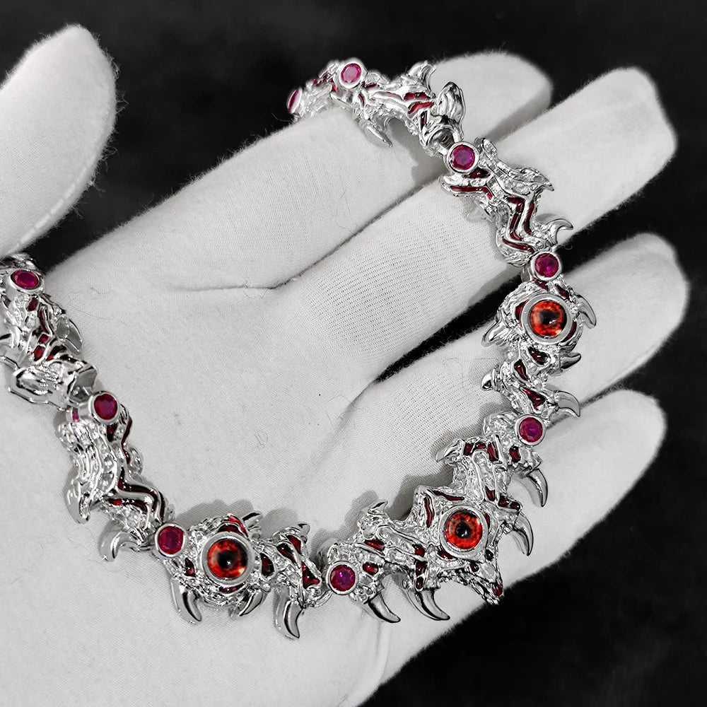 Hip Hop Jewelry New Fashion Jewelry Evil Eye Necklace Luxury Red CZ High Quality Men Women Eye Necklace Drop shipping  ﻿