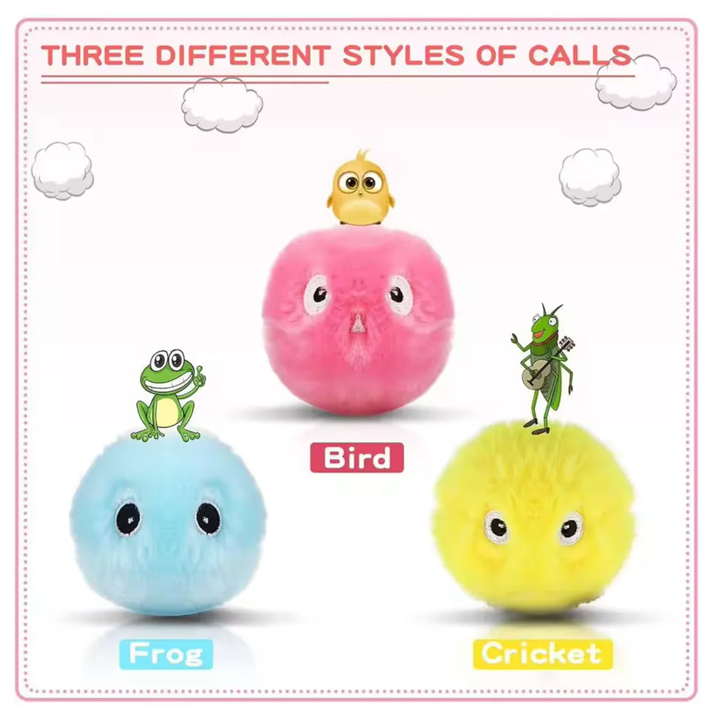 Interactive Ball Smart Cat Toys Plush Electric Catnip Training Toy Kitten Touch Sounding Pet Product Squeak Toy Ball
