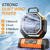 Portable USB Rechargeable Camping Fan Wireless Handheld Cooling Fan with Hook 270° Rotatable Head 10000mAh 20000mAh