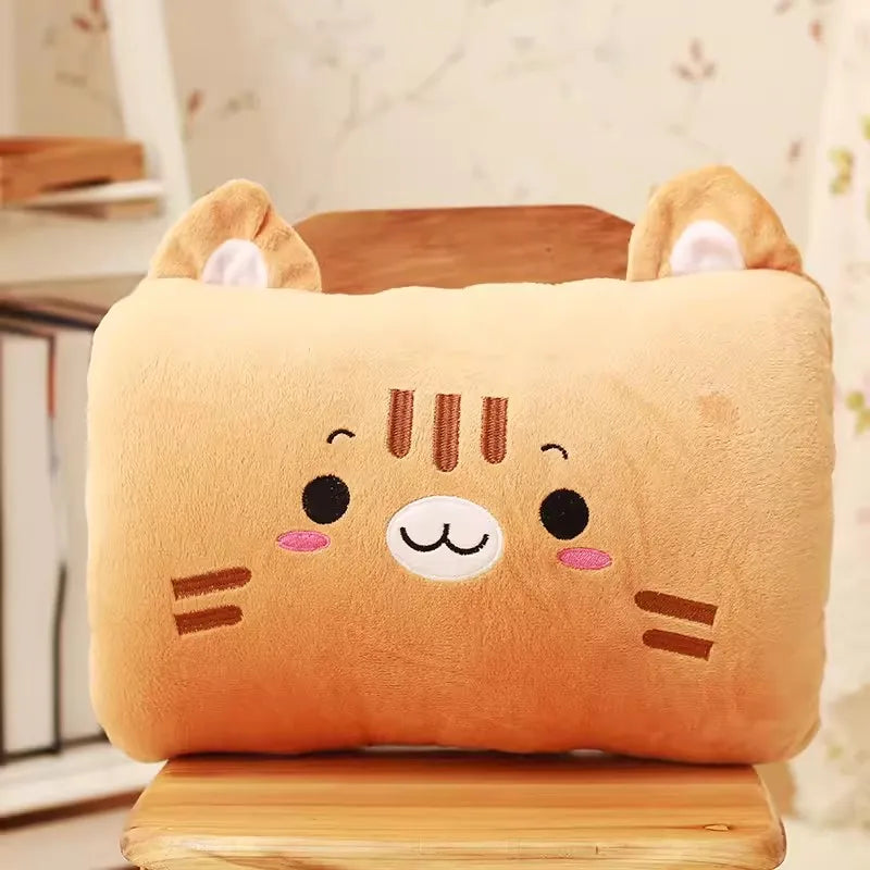 Lovely Gray Cat Kitten Panda Frog Strawberry Pig Cute Animal Soft Stuffed Plush Toy Hand Warm Girl Boy Birthday Christmas Gift