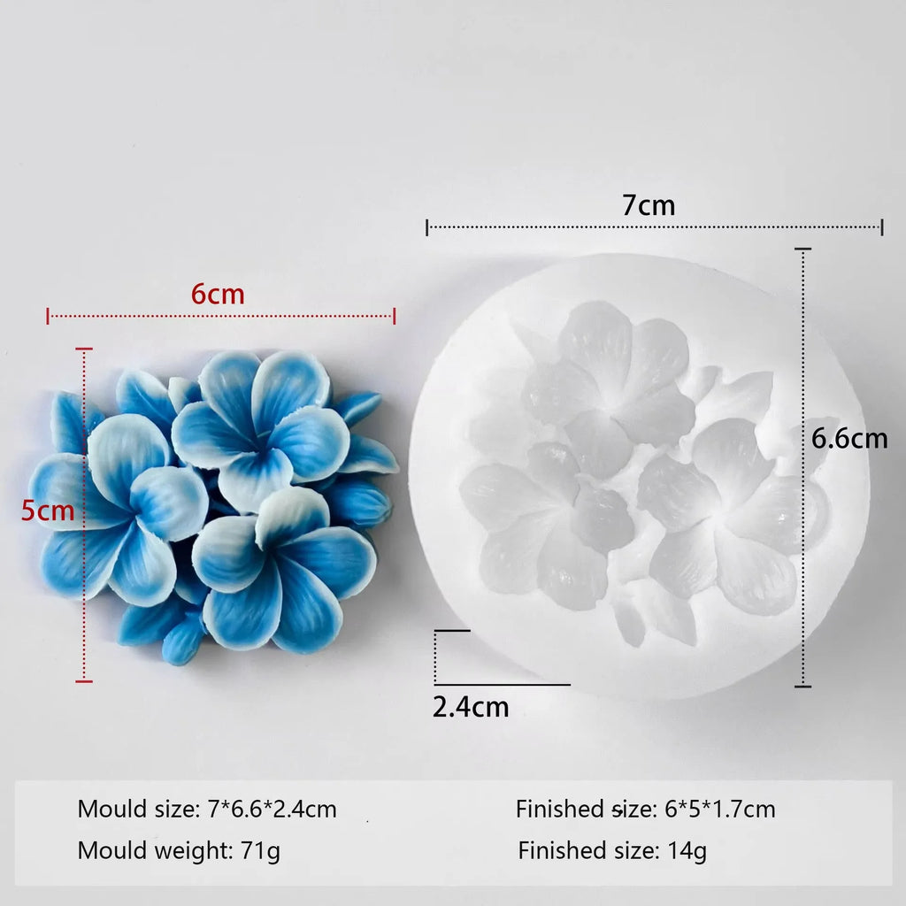 DIY Aromatherapy Candles Diffuser Stones Plaster Handmade Soap Petal Resin Crafts And Home Decoration Flower Silicone Mold For