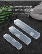 Laai beeld in Galery-kyker, Portable Makeup Brush Organizer Eyebrow Pencil Tableware Chopsticks Transparent With Cover Storage Box Kitchen Accessories