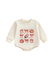 Infant Unisex Hoodies Rompers Thanksgiving Outfits Turkey Print Long Sleeve Autumn Bodysuits Jumpsuits for Newborns