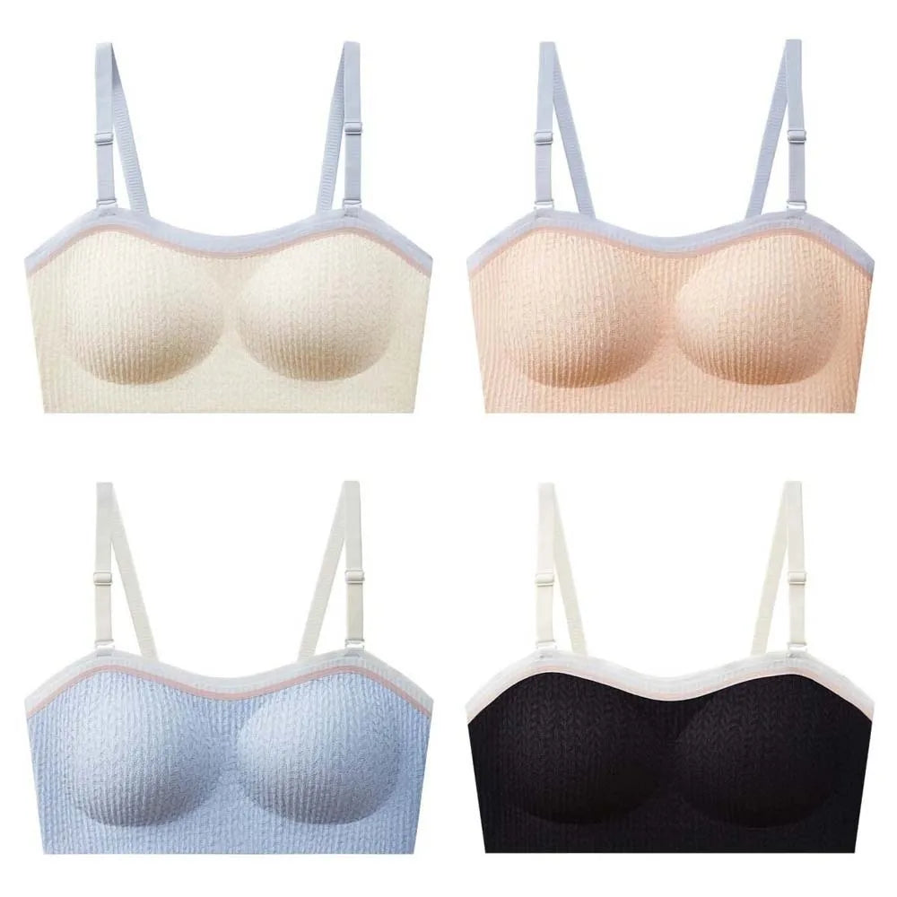 Lingerie Adjustable Wireless Bra Close-fitting Shockproof Brassiere for Women Elastic Traceless Anti-sagging Seamless Bras