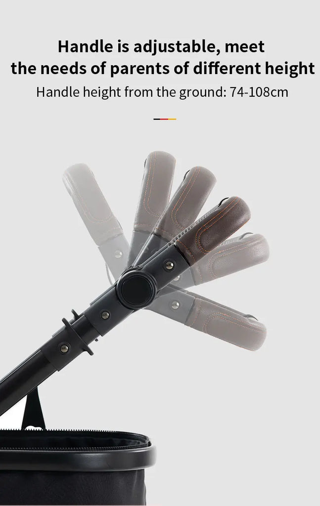 Luxury Baby Stroller 3 in1 Portable Travel Baby Carriage Fold Pram High Landscape Aluminum Frame Newborn Infant Stroller