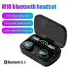 New TWS Bluetooth Earphones Handfree LED  Stereo Music Wireless Earbuds Waterproof Gaming Headset for smartphones