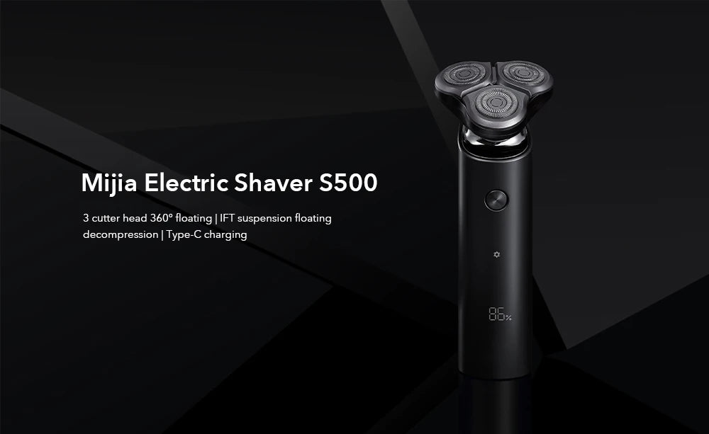 Xiaomi Mijia Electric Shaver S500 Portable Beard Trimmer Dry Wet Shaving Washable beard trimmer Electric Shaver For Man