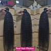 Kinky Straight Human Hair Bundles 30 32 Inch Remy Hair Extensions For Women Thick Yaki Straight Human Raw Hair Weave Bundles
