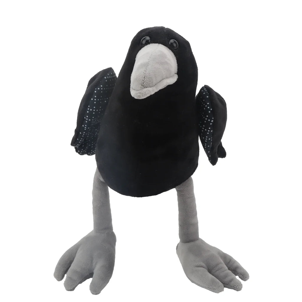 25cm Black Crow Plush Birdie Cuddly Black Raven Plush Toy Realistic Crow Soft Christmas Gift for Kids Bird Lovers Home Decor