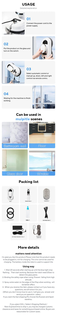 CHOVERY Robot vacuum cleaner window cleaning robot window cleaner electric glass limpiacristales remote control