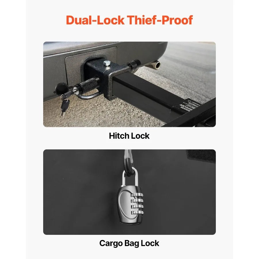 500 lbs Hitch Cargo Carrier Folding Hitch Cargo Carrier for 2 Receiver