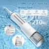 Dental Water Flosser Professional Cordless Rechargeable Electric Oral Irrigator Water Jet for Teeth Braces Care with 5 Jet Tips