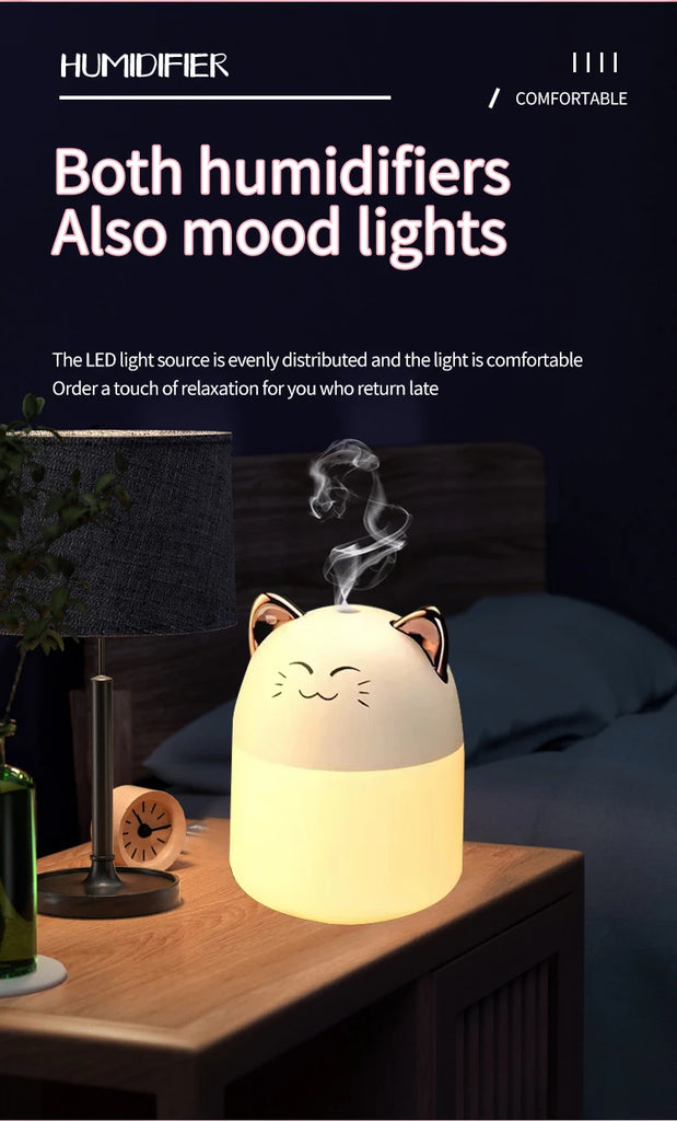 Cute Pet Humidifier Mini Office Desktop Air Conditioning Room Air Humidification Usb Small Household Heavy Fog Spray