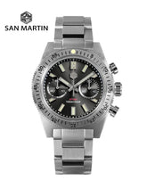 Load image into Gallery viewer, San Martin Men Watch 62mas Chronograph 40mm Fashion Business Luxury ST1901 Manual Mechanical Watches Sapphire 10Bar Luminous