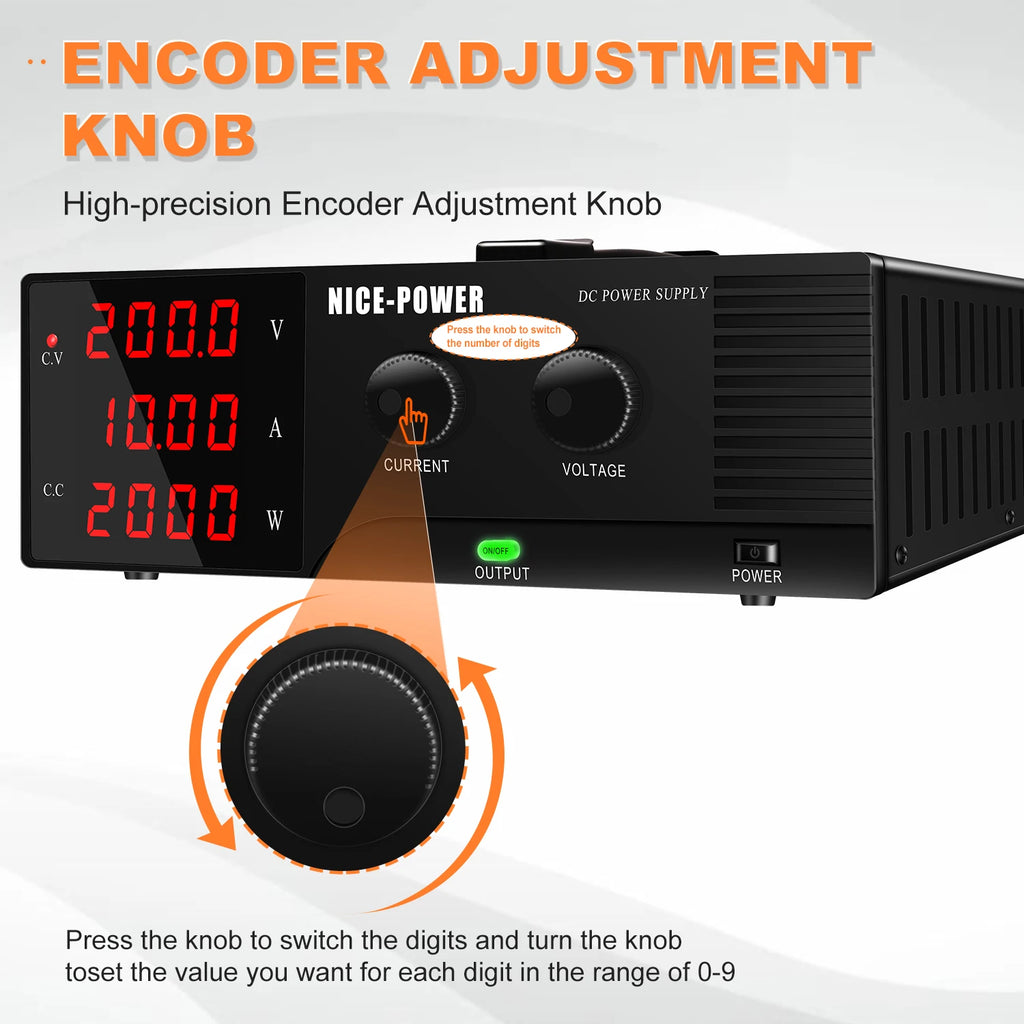 NICE-POWER DC Power Supply Variable 60V 50A, 1200W-3000W High Power Benchtop Power Supply Adjustable Switching Voltage Regulator