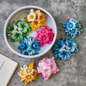 DIY Aromatherapy Candles Diffuser Stones Plaster Handmade Soap Petal Resin Crafts And Home Decoration Flower Silicone Mold For